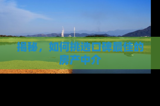 揭秘，如何挑选口碑最佳的房产中介